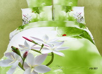 Daffodils Green Ladybug Bedding Set