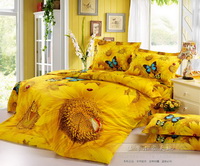 Golden Sunflower Yellow Ladybug Bedding Set
