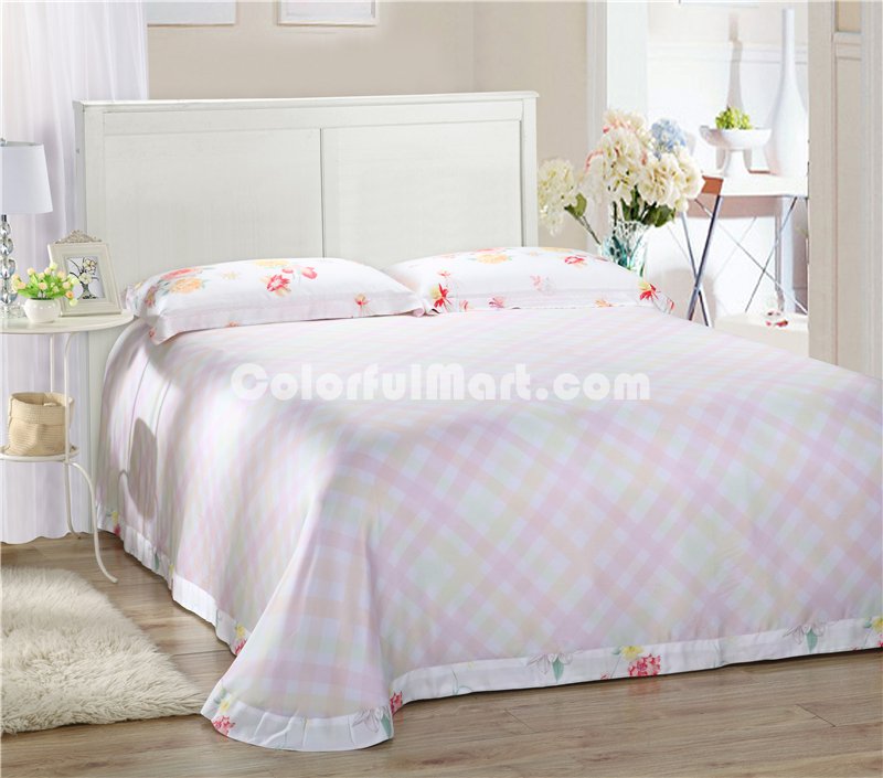 Beautiful Flowers White Bedding Set Girls Bedding Floral Bedding Duvet Cover Pillow Sham Flat Sheet Gift Idea - Click Image to Close