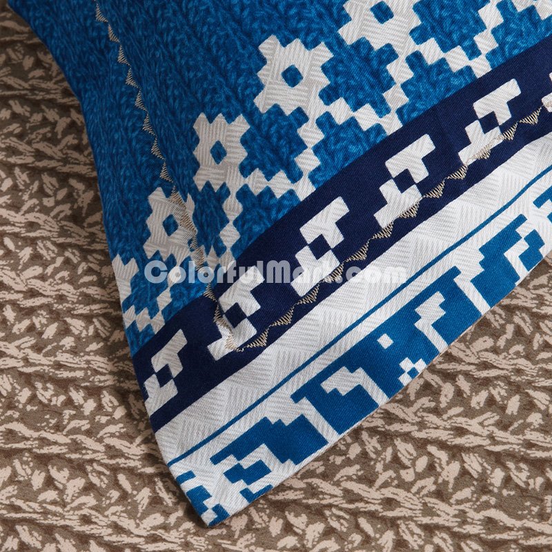 Polka Blue Duvet Cover Set European Bedding Casual Bedding - Click Image to Close