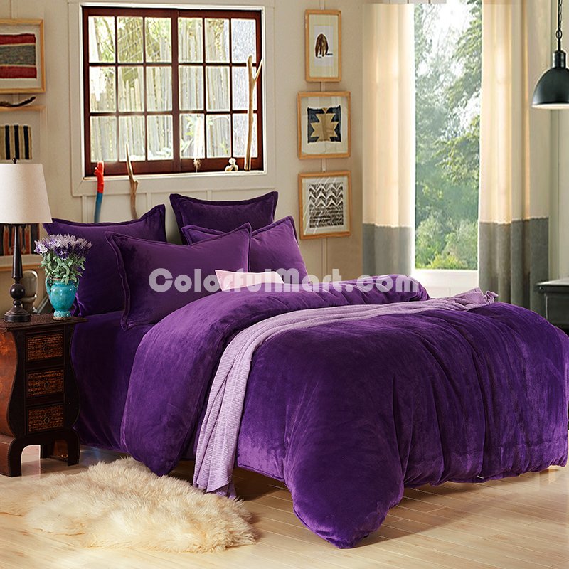 Purple Flannel Bedding Winter Bedding - Click Image to Close