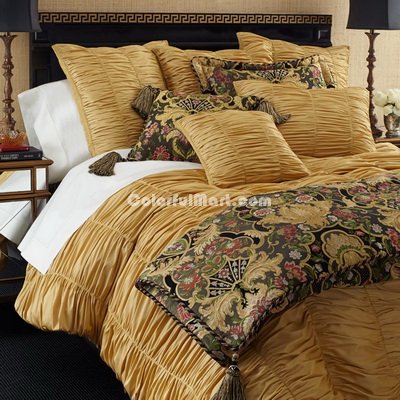 Taylor Yellow Luxury Bedding Quality Bedding