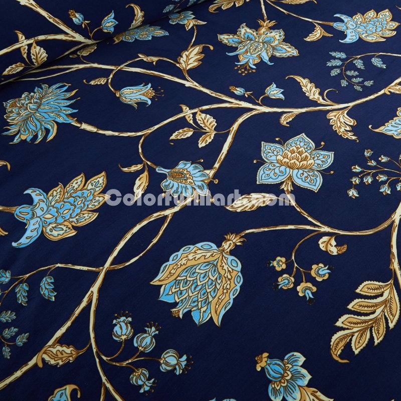 Sofia Blue Egyptian Cotton Bedding Luxury Bedding Duvet Cover Set - Click Image to Close