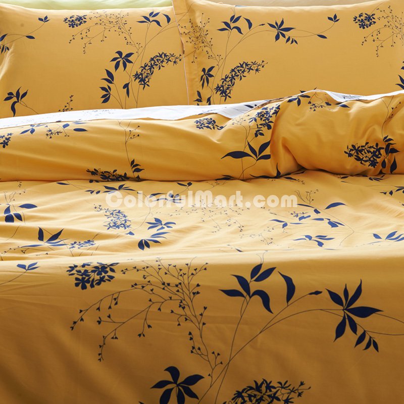 Caitlin Yellow Bedding Set Luxury Bedding Girls Bedding Duvet Cover Set - Click Image to Close