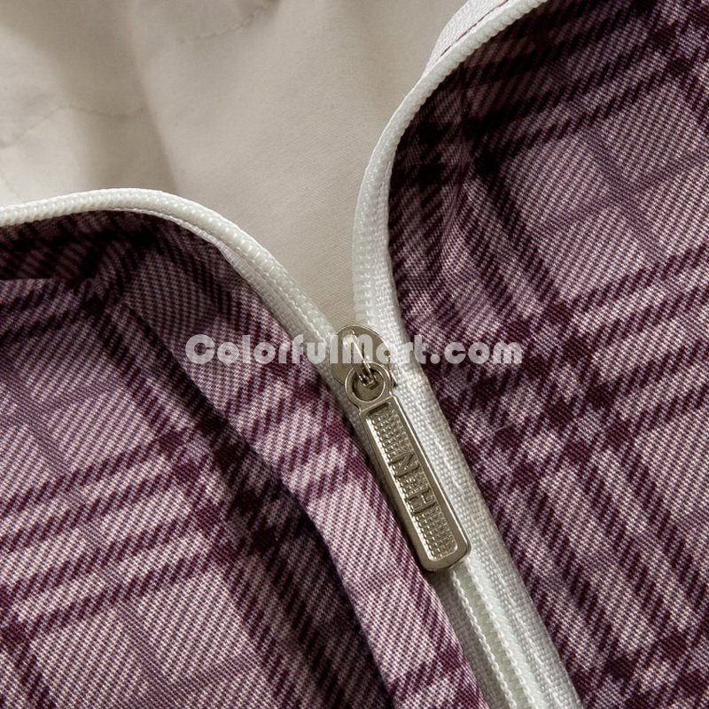 The Glorious Years Purple Tartan Beddding Stripes And Plaids Bedding - Click Image to Close