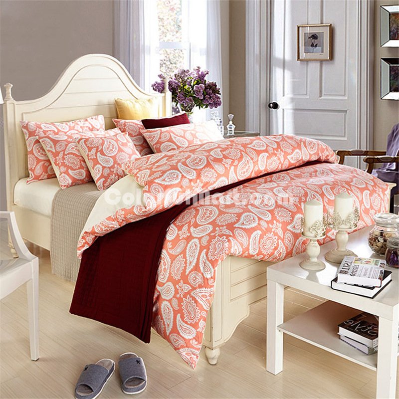 Peres Orange Bedding Egyptian Cotton Bedding Luxury Bedding Duvet Cover Set - Click Image to Close