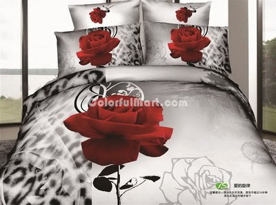 Melody Of Love Red Bedding Rose Bedding Floral Bedding Flowers Bedding