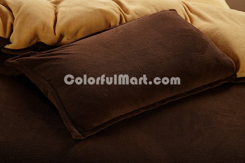 Coffee And Camel Coral Fleece Bedding Teen Bedding - Click Image to Close