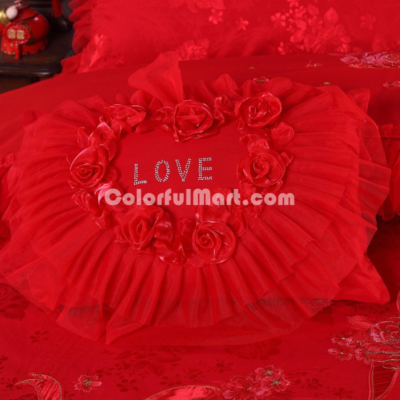 Amazing Gift Romantic Wedding Red Bedding Set Princess Bedding Girls Bedding Wedding Bedding Luxury Bedding - Click Image to Close