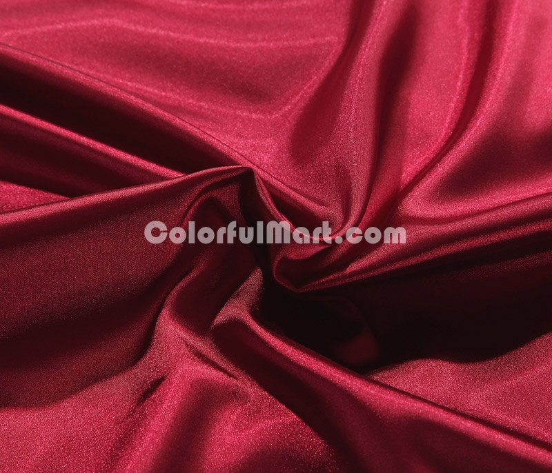 Two Tone Wine And Champagne Silk Bedding Silk Duvet Cover Set - Click Image to Close