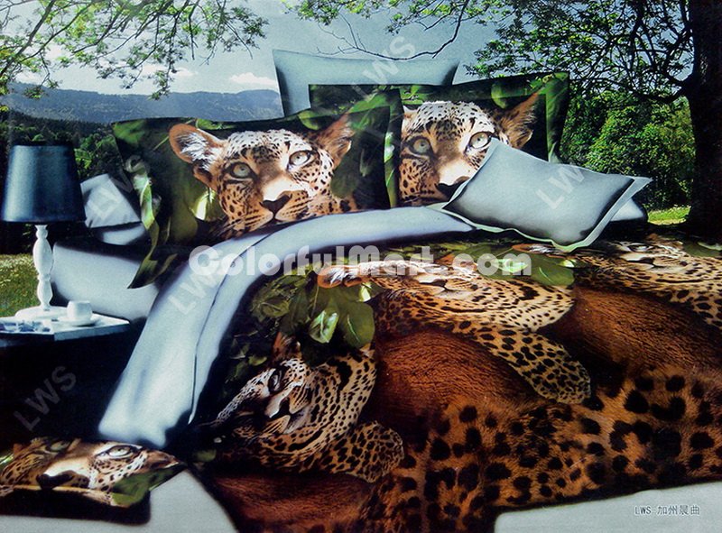 Cheetah Duvet Cover Set 3D Bedding - Click Image to Close