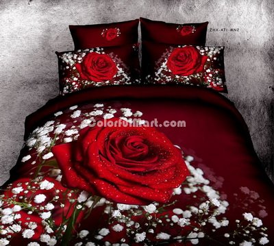 Blooming Rose Red Bedding Rose Bedding Floral Bedding Flowers Bedding