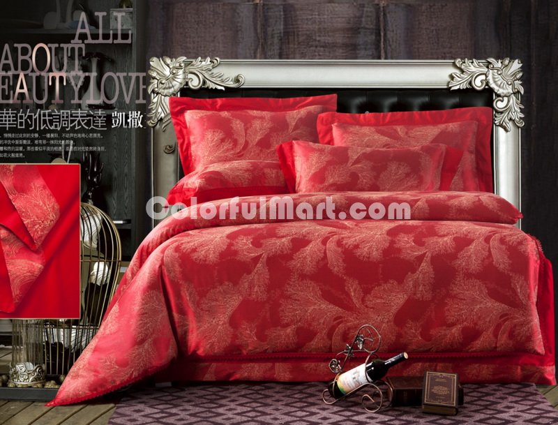 Caesar Red Luxury Bedding Wedding Bedding - Click Image to Close
