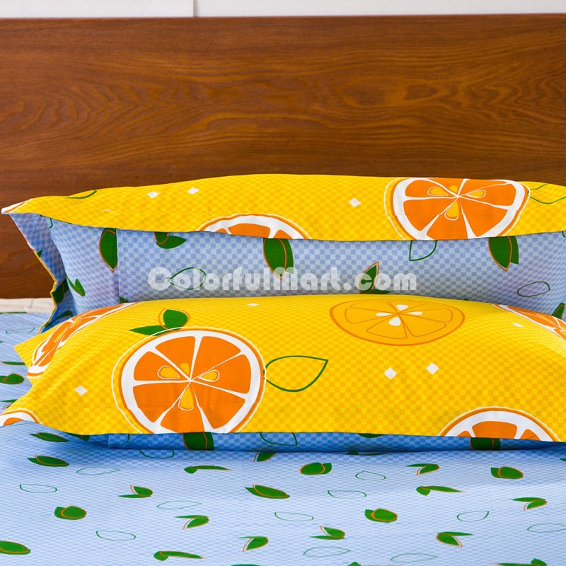 Oranges Yellow Bedding Set Kids Bedding Teen Bedding Duvet Cover Set Gift Idea - Click Image to Close