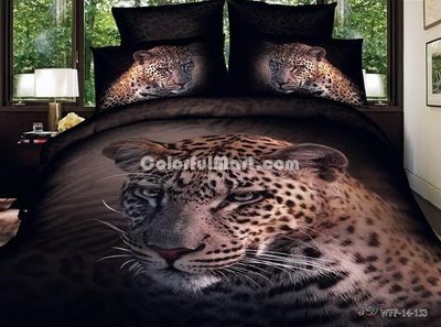 Leopard Black Bedding Animal Print Bedding 3d Bedding Animal Duvet Cover Set