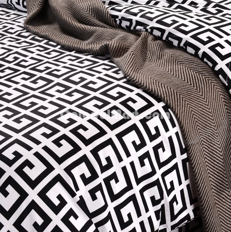Lauren Totems Black And White Bedding Classic Bedding - Click Image to Close