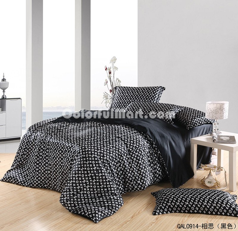 Eternal Love Black Style2 Duvet Cover Set Silk Bedding Luxury Bedding - Click Image to Close