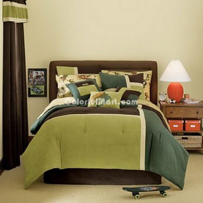 Green Green Duvet Cover Set Luxury Bedding