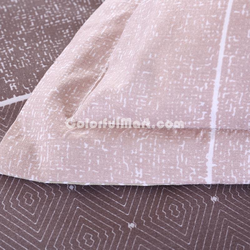 Checkers Brown Bedding Set Duvet Cover Pillow Sham Flat Sheet Teen Kids Boys Girls Bedding - Click Image to Close