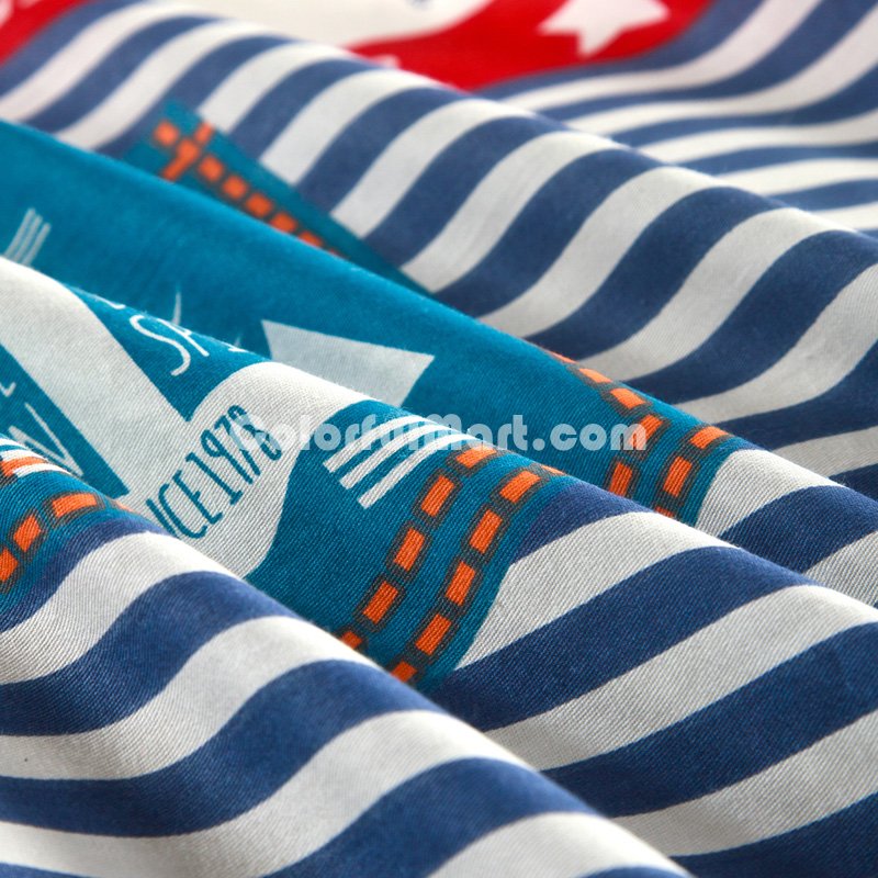 Captain Eric Blue Bedding Set Kids Bedding Teen Bedding Duvet Cover Set Gift Idea - Click Image to Close
