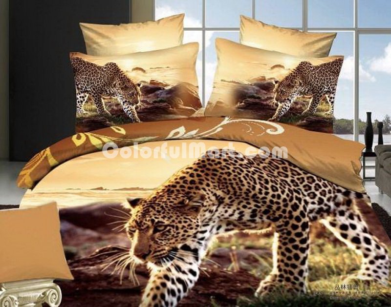 Leopard Style3 Cheetah Print Leopard Print Bedding Set - Click Image to Close