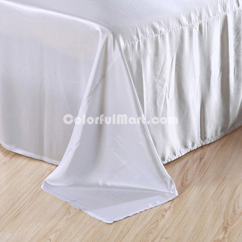 Pure Enjoyment White Silk Bedding Silk Duvet Cover Set - Click Image to Close