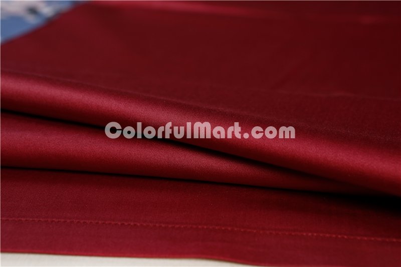 Camilla Blue Bedding Set Luxury Bedding Collection Satin Egyptian Cotton Duvet Cover Set - Click Image to Close