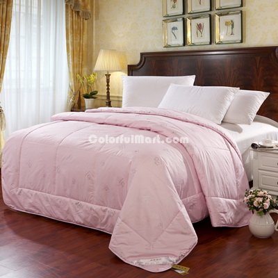 Pure Pink Cashmere Comforter