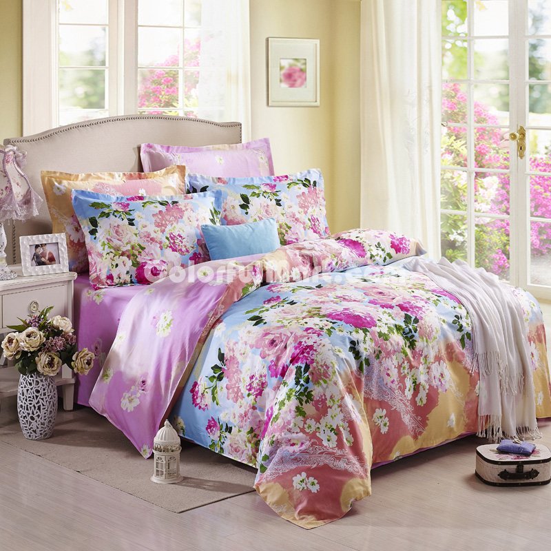 Flower Sea Purple Modern Bedding 2014 Duvet Cover Set - Click Image to Close