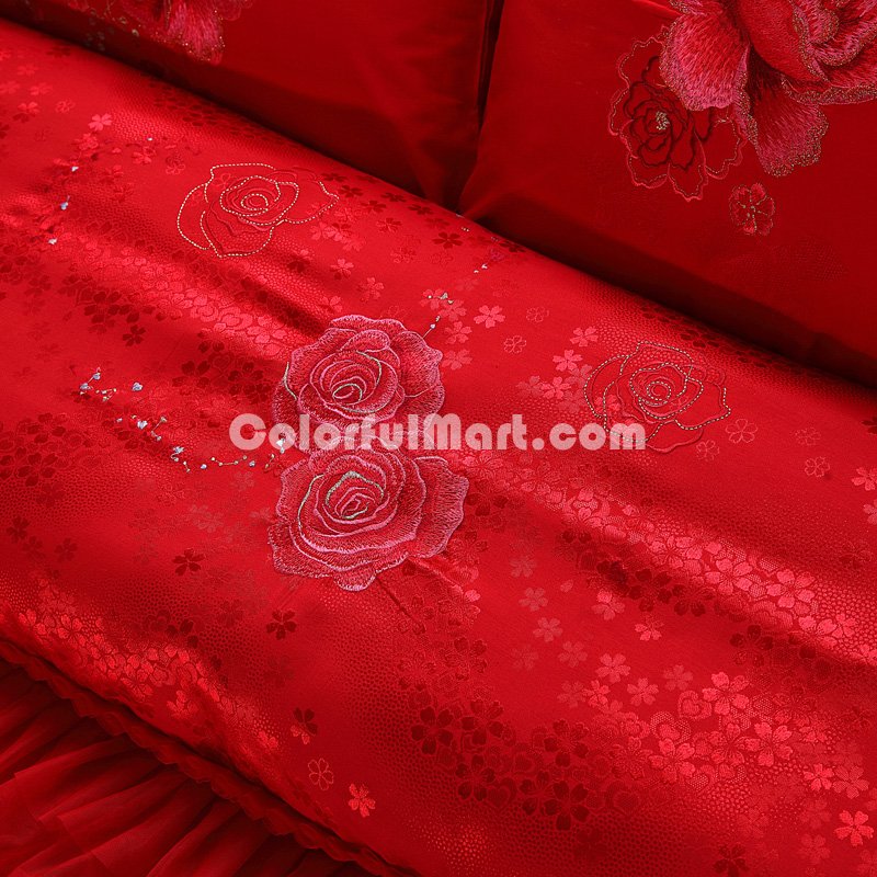 Amazing Gift Closer Hearts Red Bedding Set Princess Bedding Girls Bedding Wedding Bedding Luxury Bedding - Click Image to Close