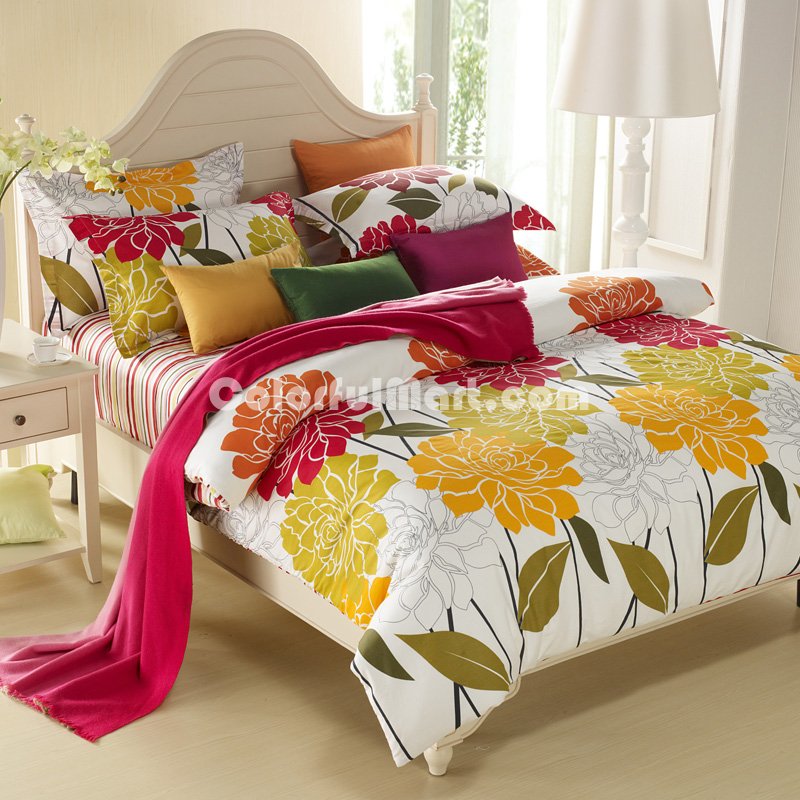 Flowers Party Modern Bedding Sets - Click Image to Close