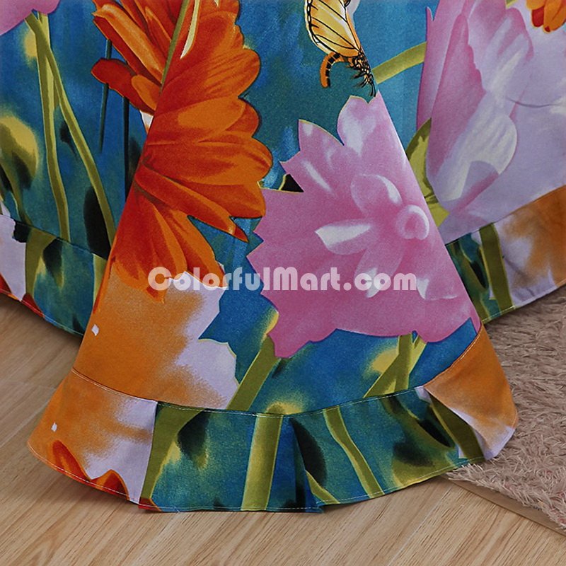 Butterflies In Flowers Duvet Cover Set 3D Bedding - Click Image to Close