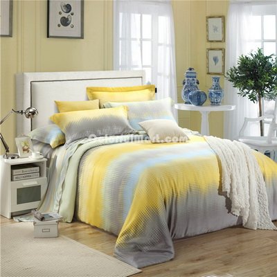 Psychedelic Colors Yellow Bedding Set Girls Bedding Floral Bedding Duvet Cover Pillow Sham Flat Sheet Gift Idea