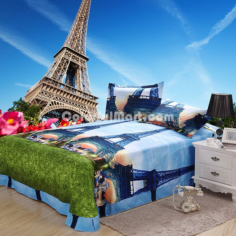 Eiffel Tower Duvet Cover Set 3D Bedding - Click Image to Close