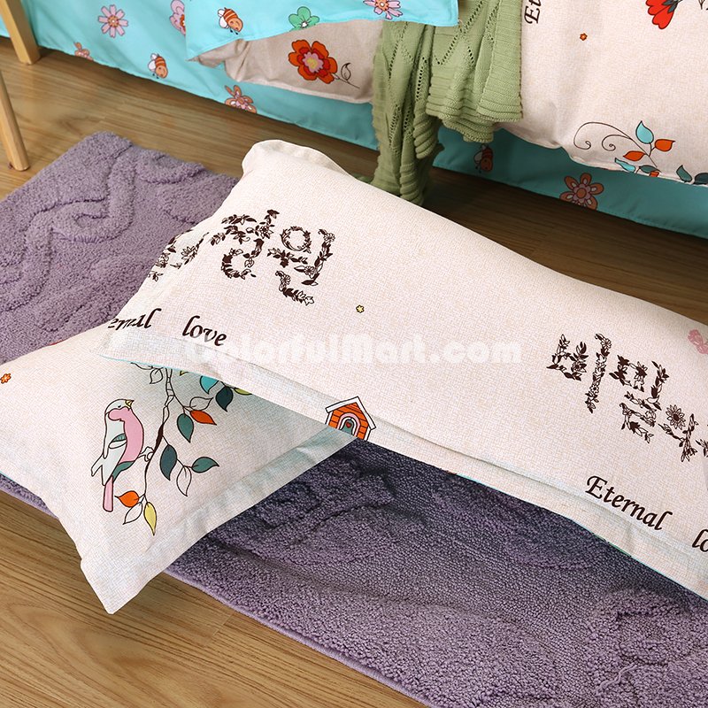 Garden Beige Bedding Set Duvet Cover Pillow Sham Flat Sheet Teen Kids Boys Girls Bedding - Click Image to Close
