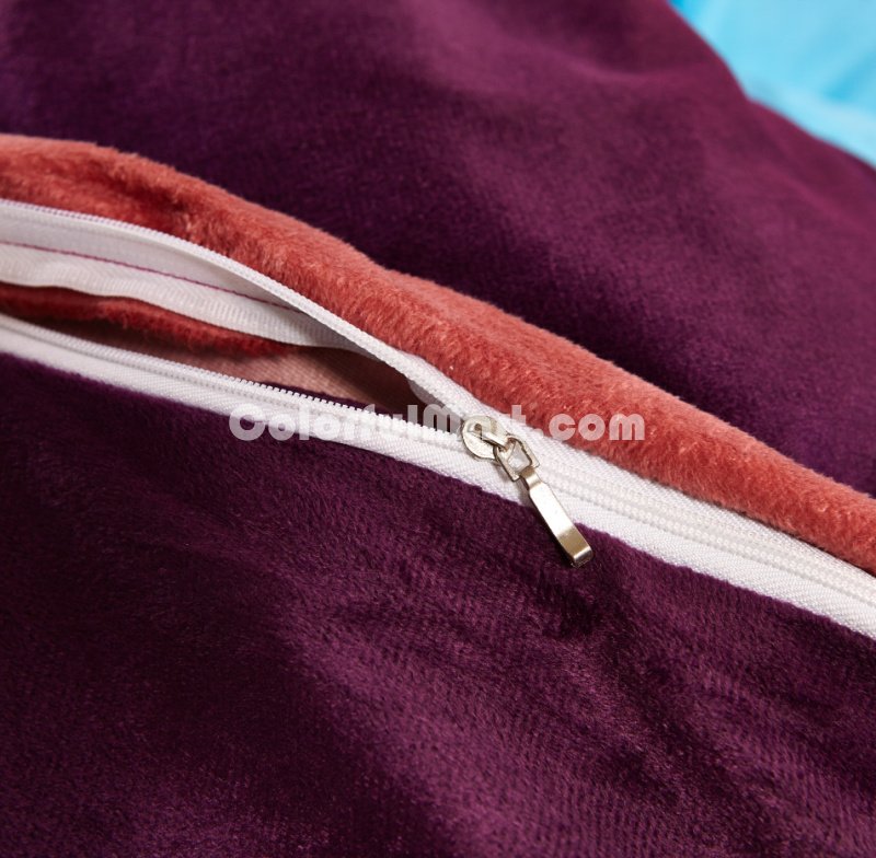 Love Magician Purple Velvet Bedding Modern Bedding Winter Bedding - Click Image to Close