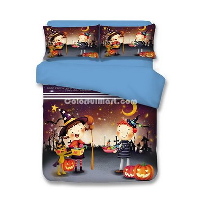 Halloween Kids Purple Bedding Duvet Cover Set Duvet Cover Pillow Sham Kids Bedding Gift Idea
