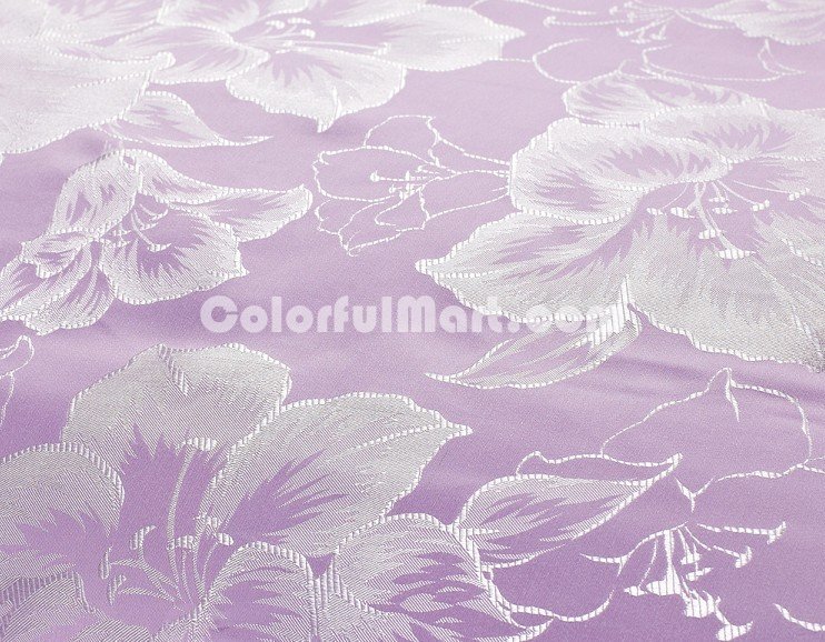 Lily Lilac 4 PCs Luxury Bedding Sets - Click Image to Close