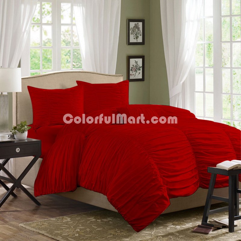 Yekarina Red Duvet Cover Sets - Click Image to Close