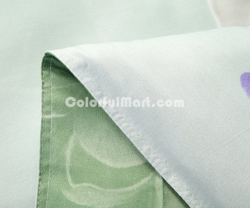 Lilac Green Bedding 3D Duvet Cover Set - Click Image to Close