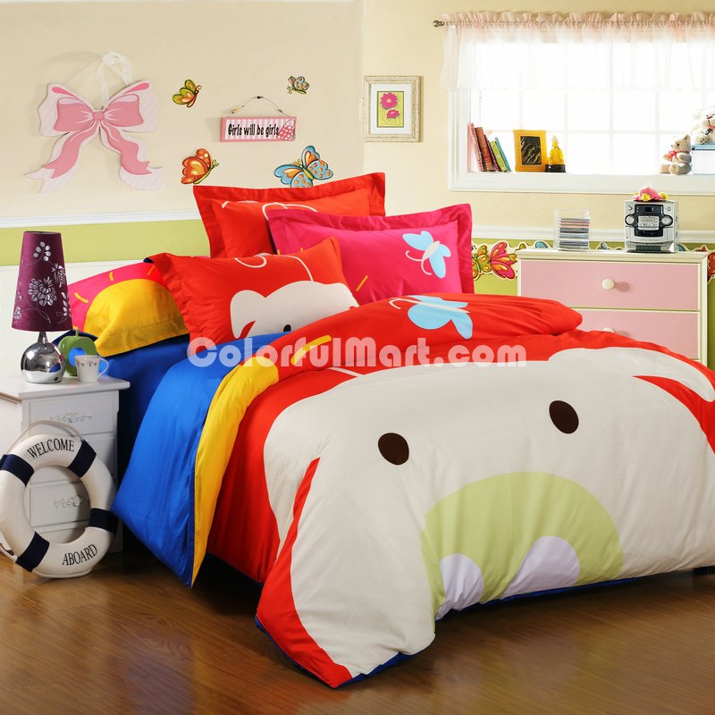 The Pig Baby Red Cartoon Animals Bedding Kids Bedding Teen Bedding - Click Image to Close