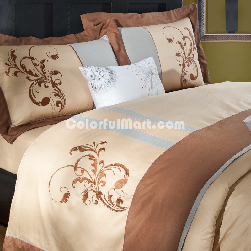 European Fashion Coffee Bedding Girls Bedding Teen Bedding Luxury Bedding - Click Image to Close