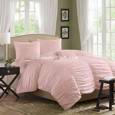 Yekarina Light Pink Duvet Cover Sets