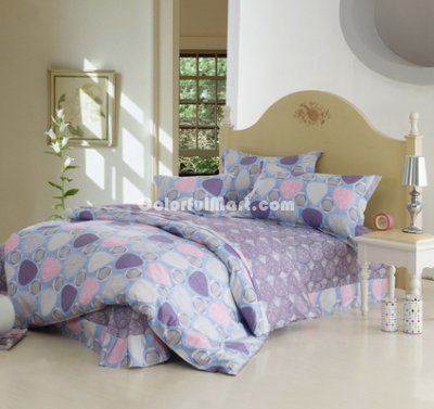 Microscopic World Purple Cheap Kids Bedding Sets