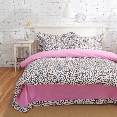 Leopard Print Pink Bedding Kids Bedding Teen Bedding Dorm Bedding Gift Idea