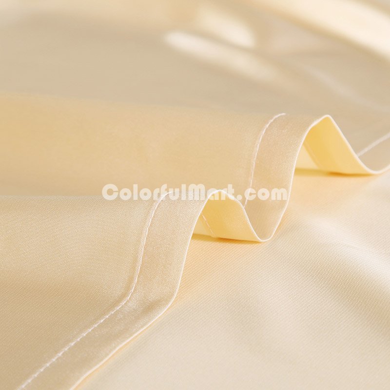 Amorous Feelings Beige Silk Duvet Cover Set Silk Bedding - Click Image to Close