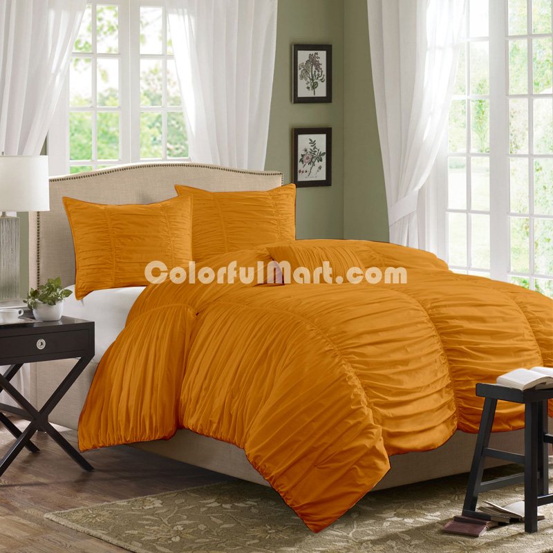 Yekarina Light Orange Duvet Cover Sets - Click Image to Close