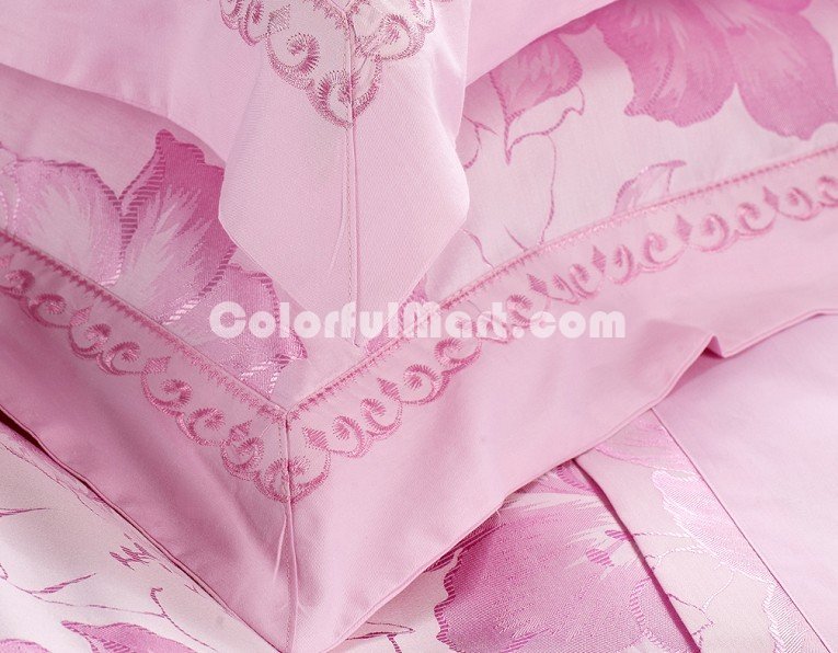 Lily Pink 4 PCs Luxury Bedding Sets - Click Image to Close