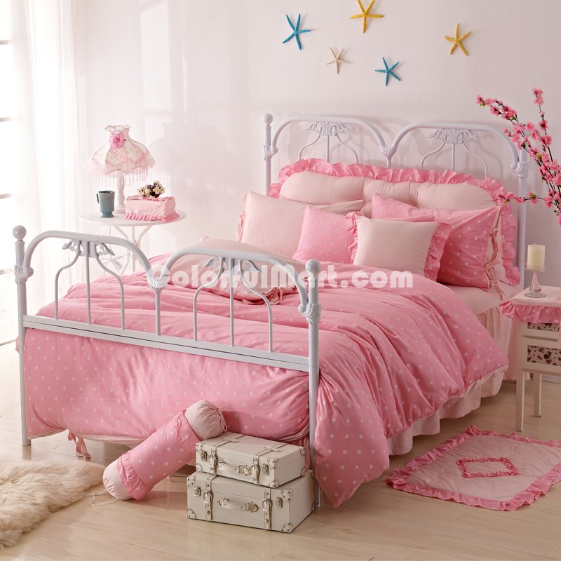 Polka Dot Princess Pink Polka Dot Bedding Princess Bedding Girls Bedding - Click Image to Close