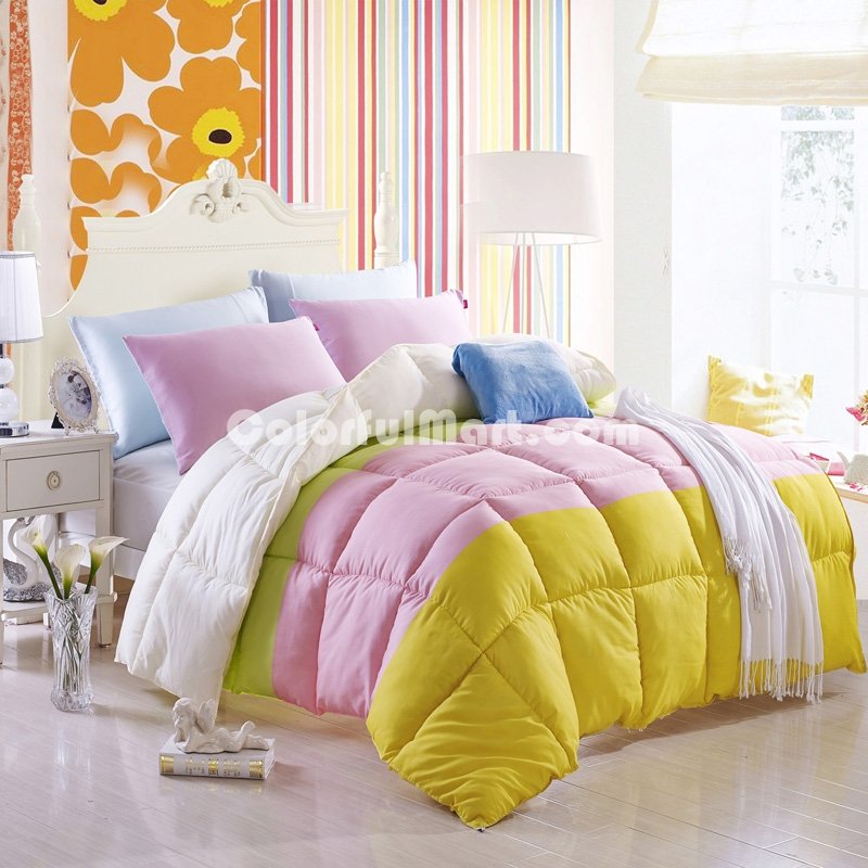 Sparks Of Love Yellow Comforter Teen Comforter Kids Comforter Down Alternative Comforter - Click Image to Close